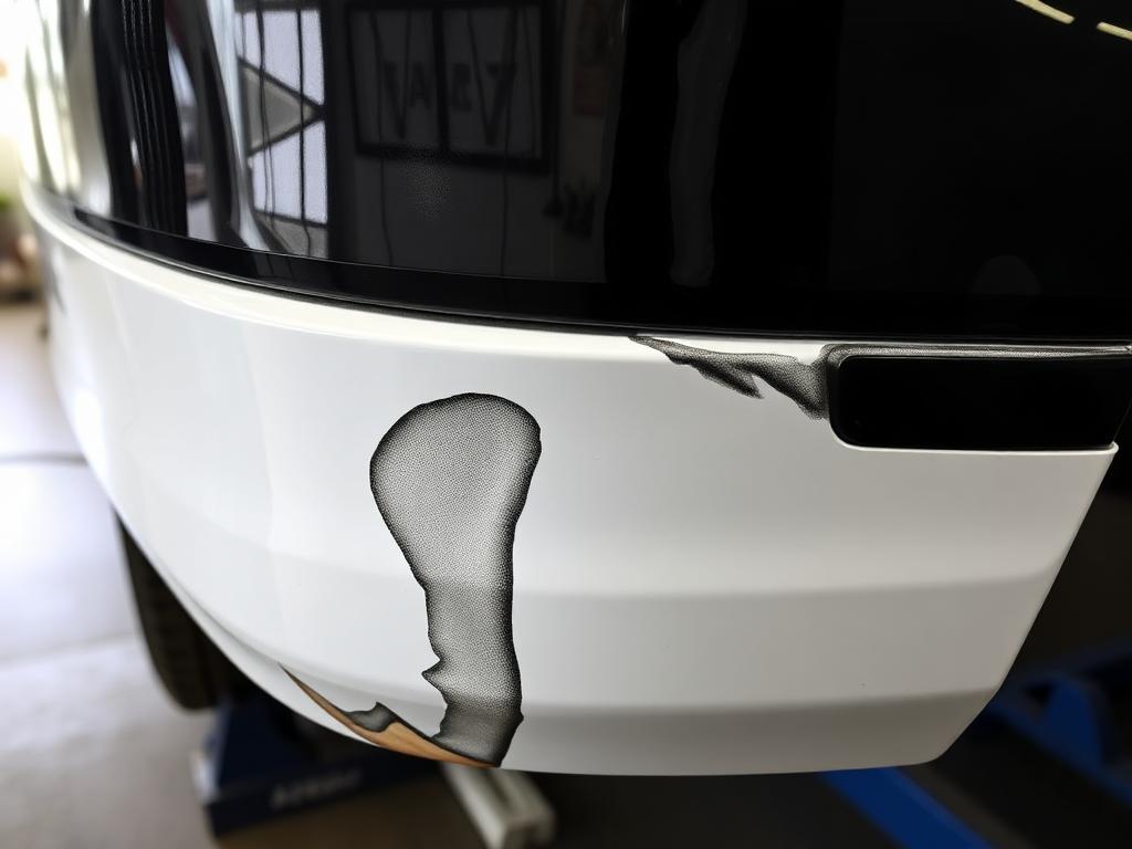 Bumper restored after repair