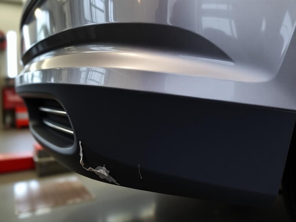 Bumper damage before repair